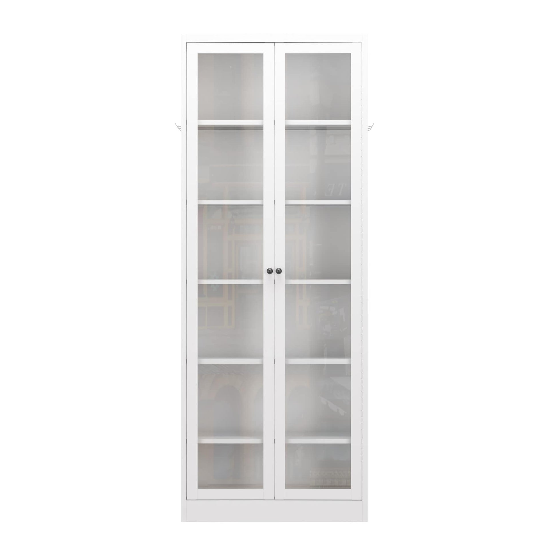 Maocao Hoom 72" Tall Storage with 5 Adjustable Shelves Contemporary/Modern White Metal Pantry