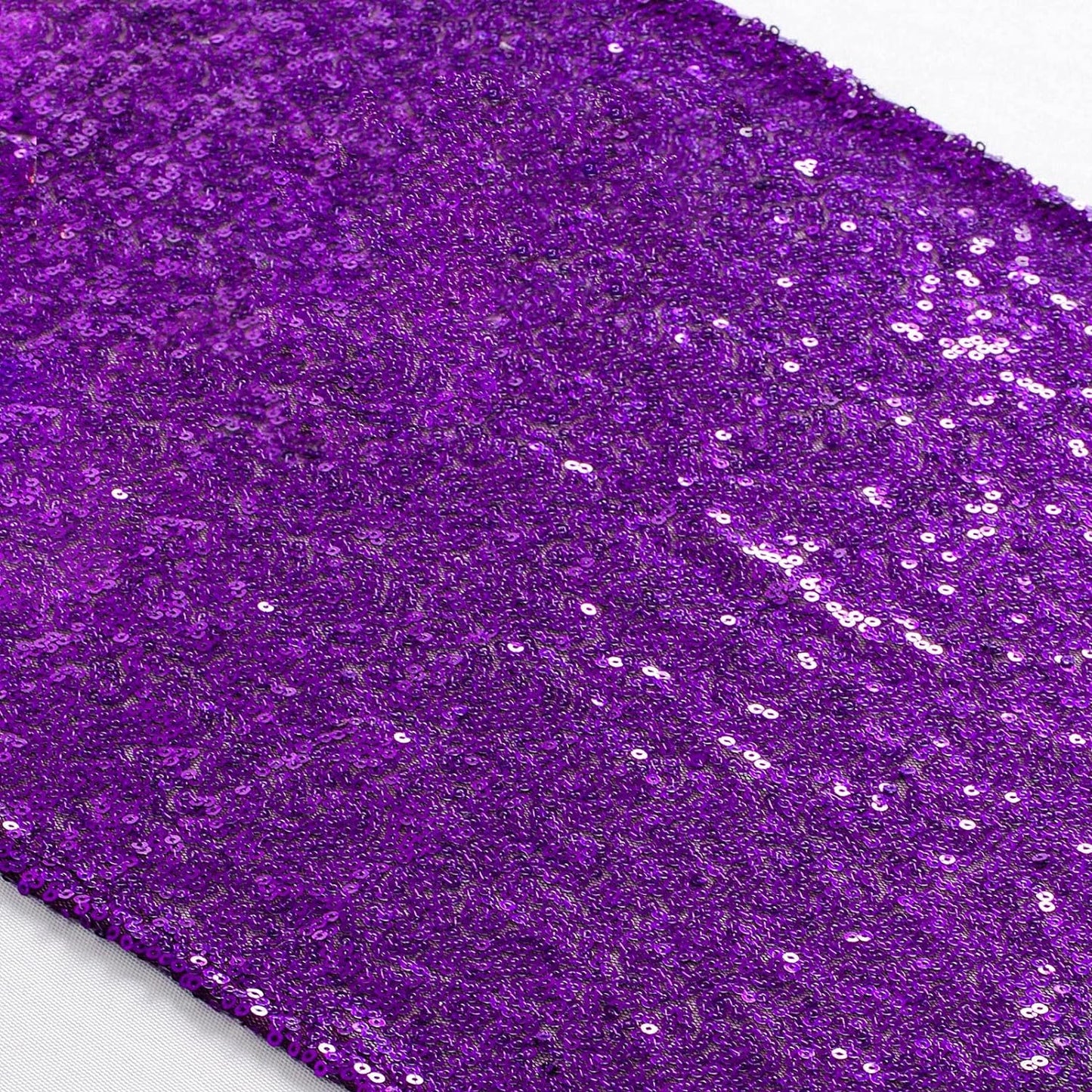 ShiDianYi  Sequin Table Runner - 12x72-Inch Purple Sparkle Table Cover/Cloth for Wedding Party Decoration