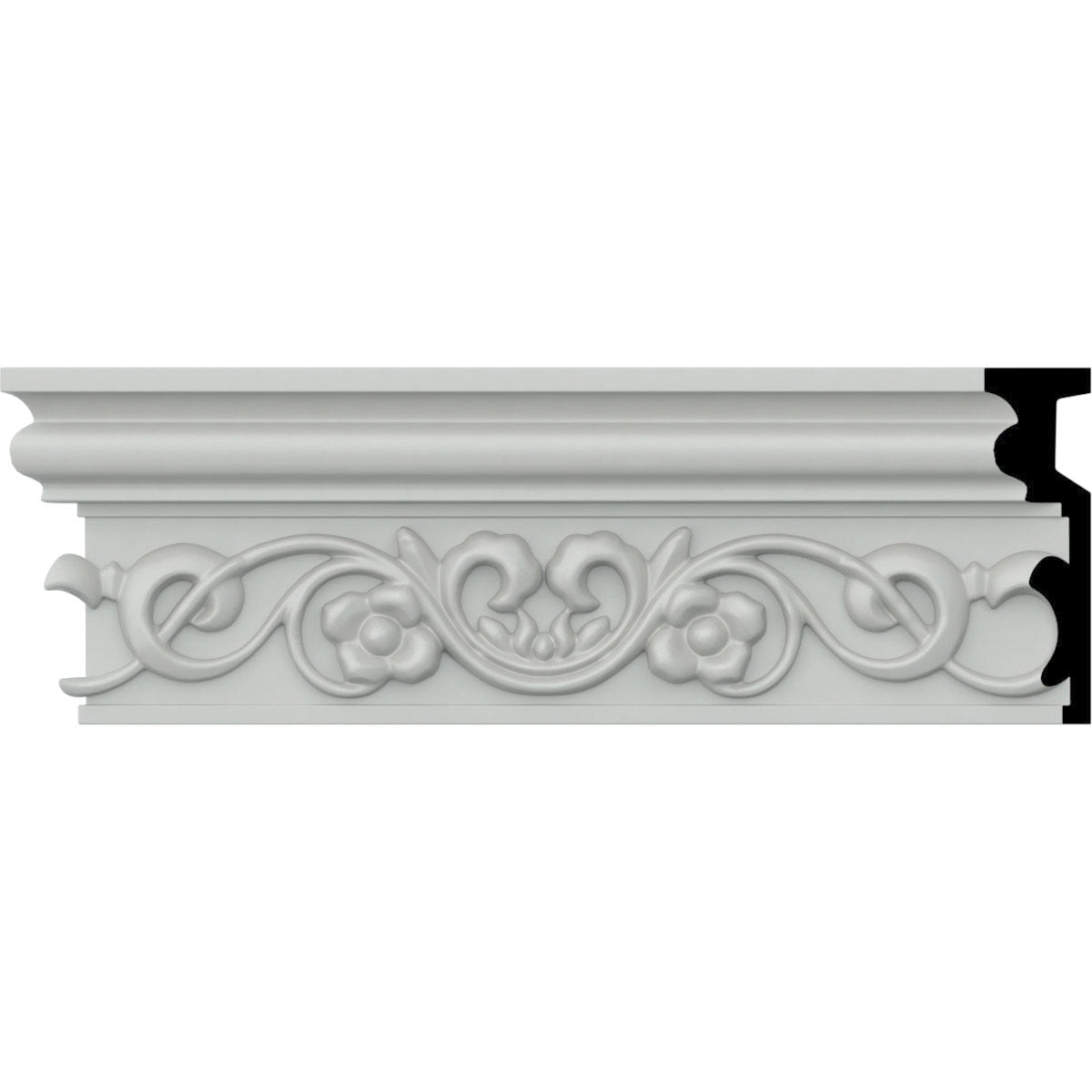 Ekena Millwork Fairmont 1-1/8-in x 3-3/4-in x 7-ft 10-1/2-in Primed Polyurethane Chair Rail Moulding 12 -Pack