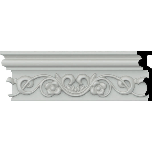 Ekena Millwork Fairmont 1-1/8-in x 3-3/4-in x 7-ft 10-1/2-in Primed Polyurethane Chair Rail Moulding 12 -Pack