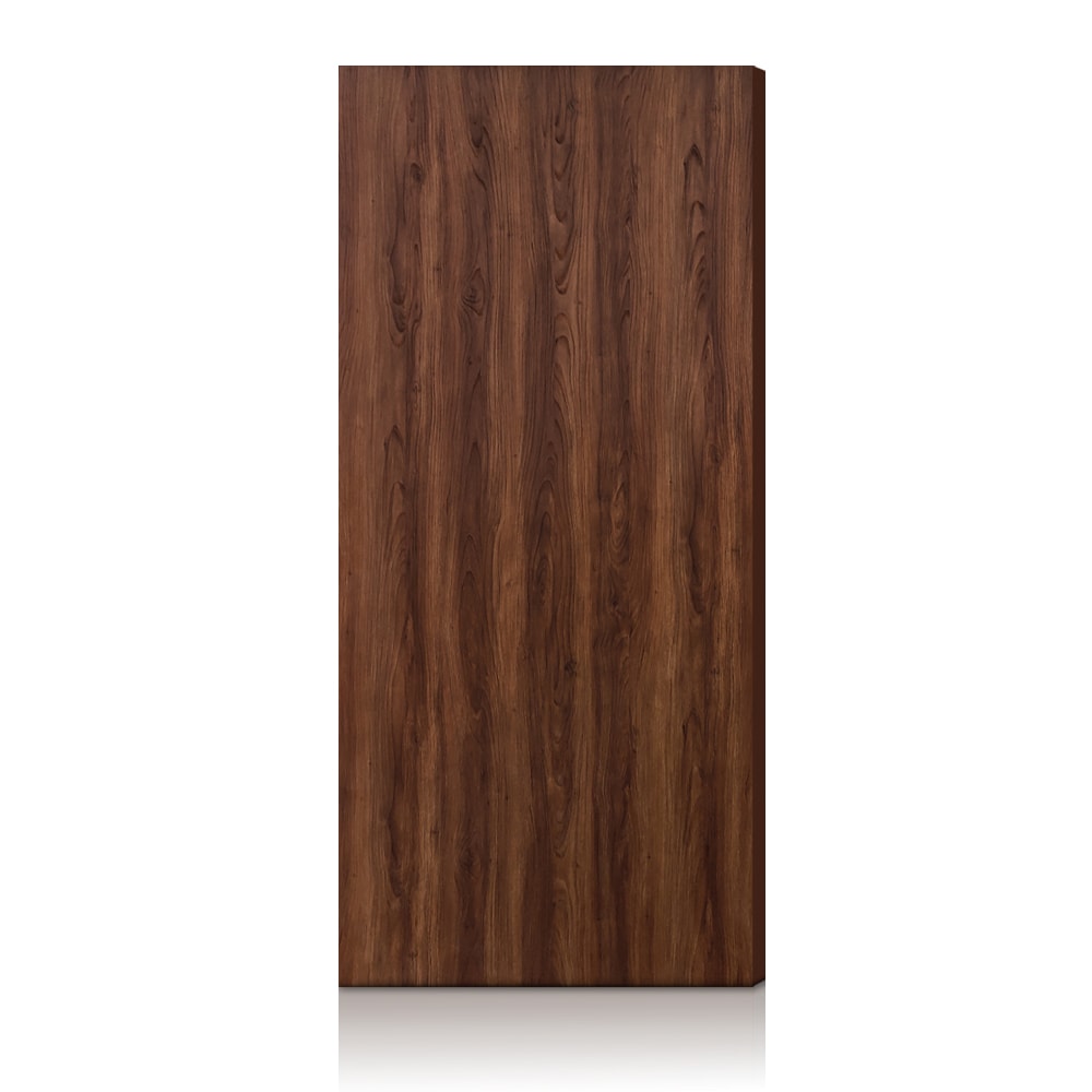 CALHOME 28 in. x 84 in. Walnut Texture Flush Hollow Core Composite Interior Door Slab