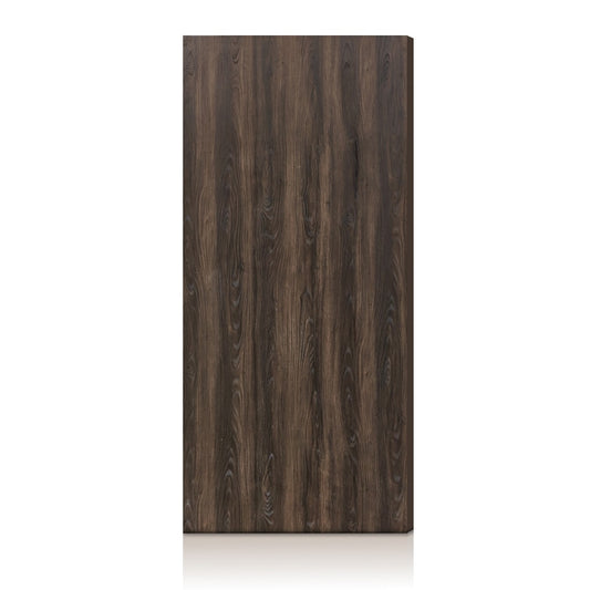 CALHOME 34-in x 80-in Walnut Flush Textured Hollow core Prefinished MDF Slab Door