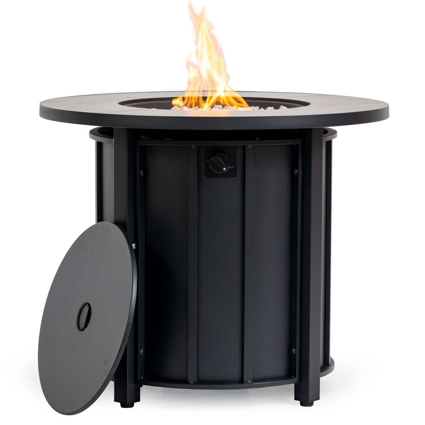 Dexmalle  30-in W 50000 Maximum BTUs Steel Round Propane Gas Fire Pit Table