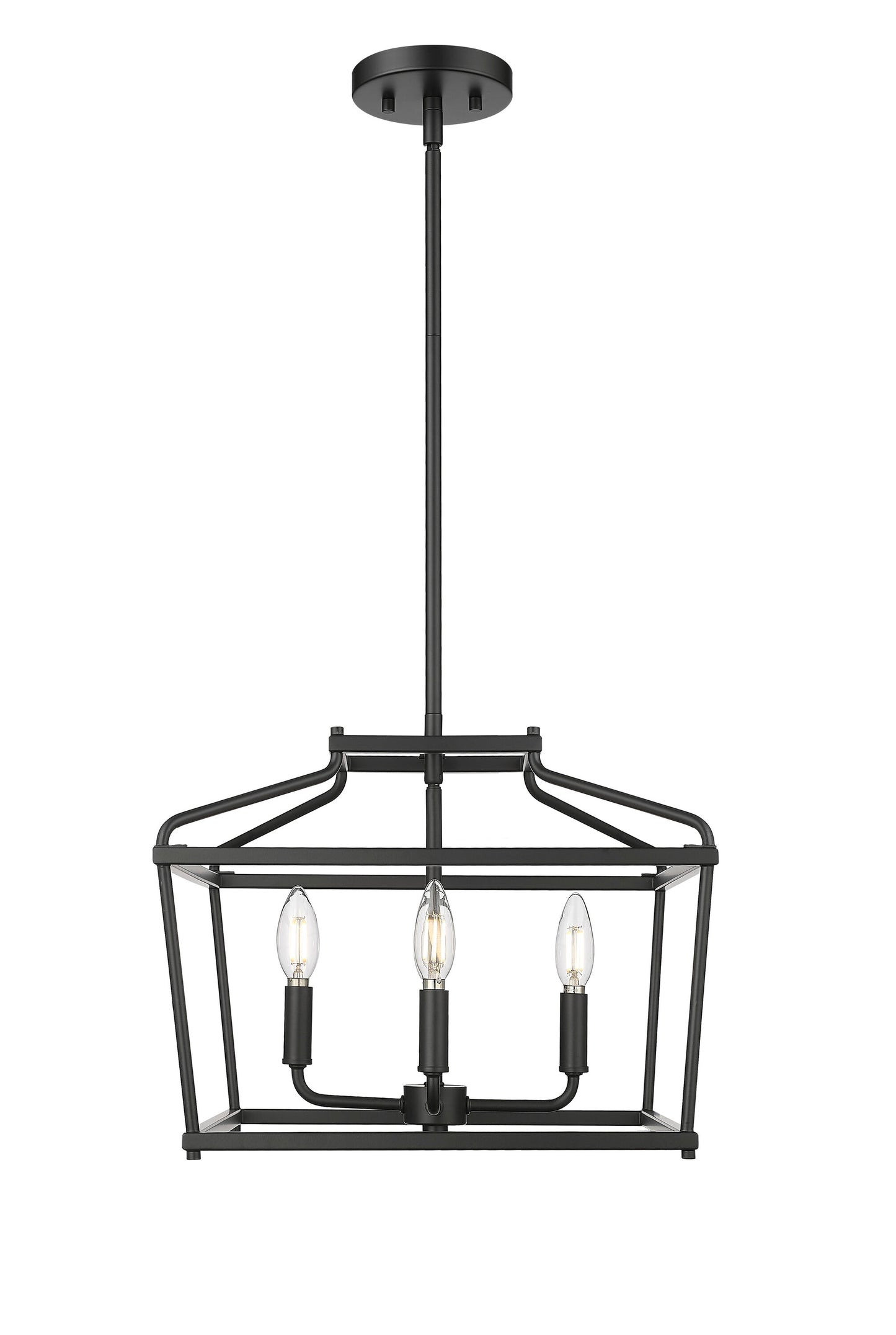 Millennium Lighting Nellita 4 -Light Matte Black Traditional Lantern Medium Indoor Hanging Pendant Light