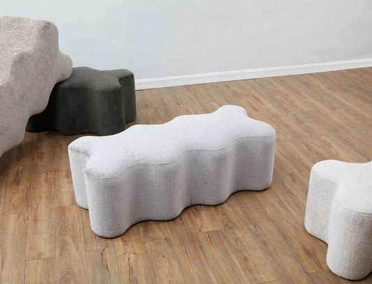 Safavieh  Jacqualessa Modern Style Chenille Bench/Gray