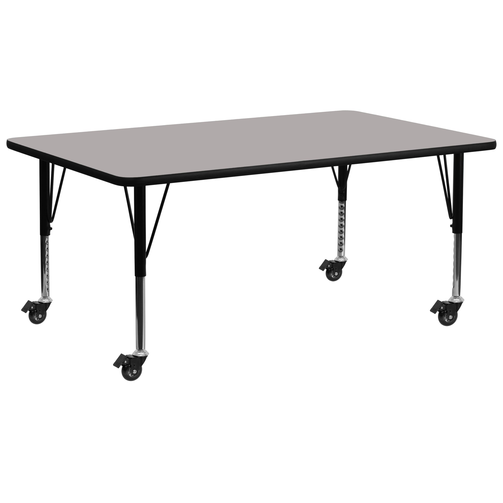 Emma + Oliver Mobile 30x72 Grey HP Laminate Preschool Activity Table