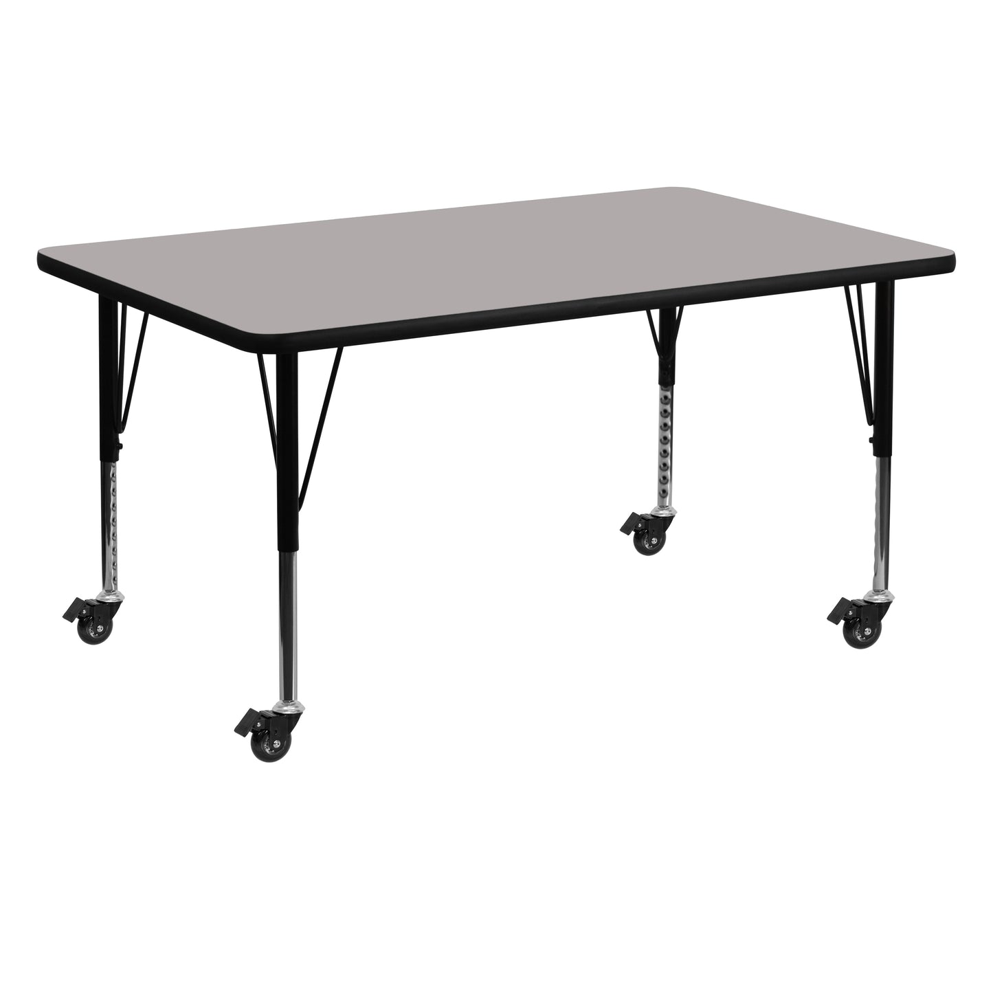 Emma + Oliver Mobile 30x60 Grey HP Laminate Preschool Activity Table