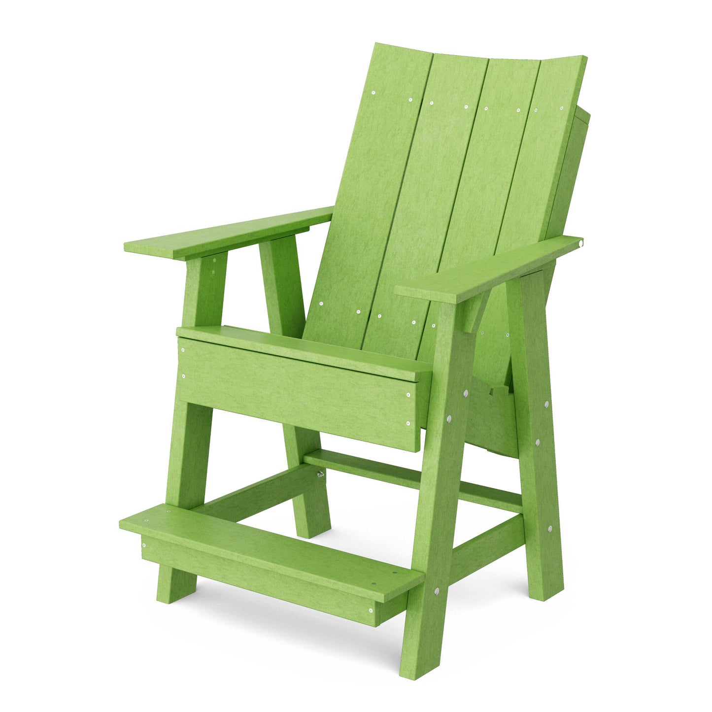 Wildridge Contemporary Lime Green HDPE Frame Stationary Adirondack Chair with Solid Seat