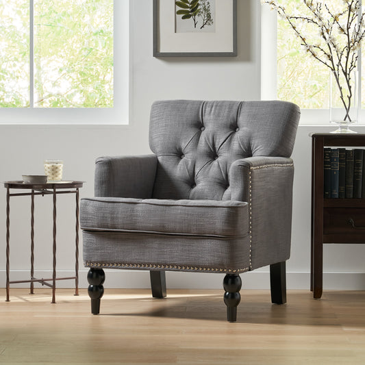 Christopher Knight Home Malone Charcoal Grey Club Chair-Charcoal