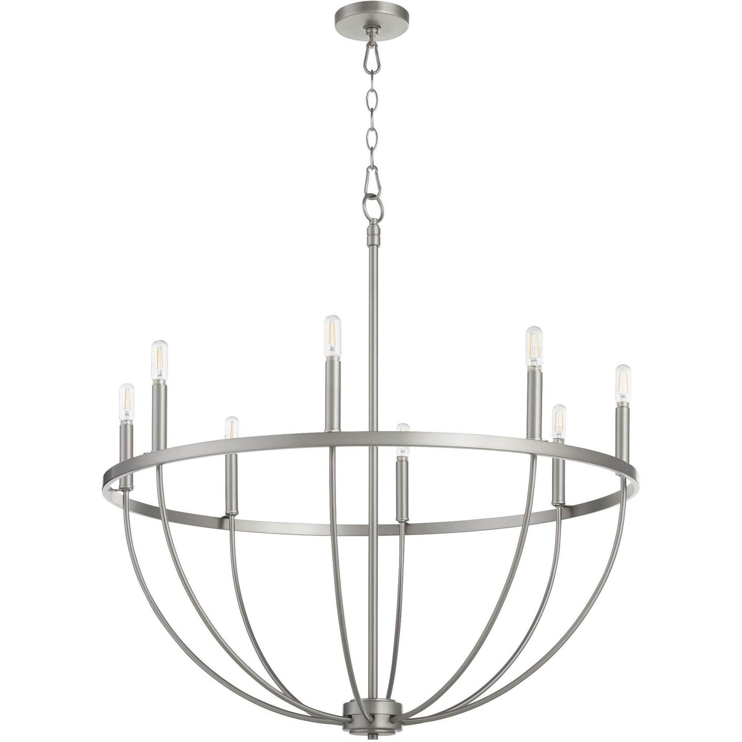 Quorum International Tribute 8-Light Satin Nickel Chandelier
