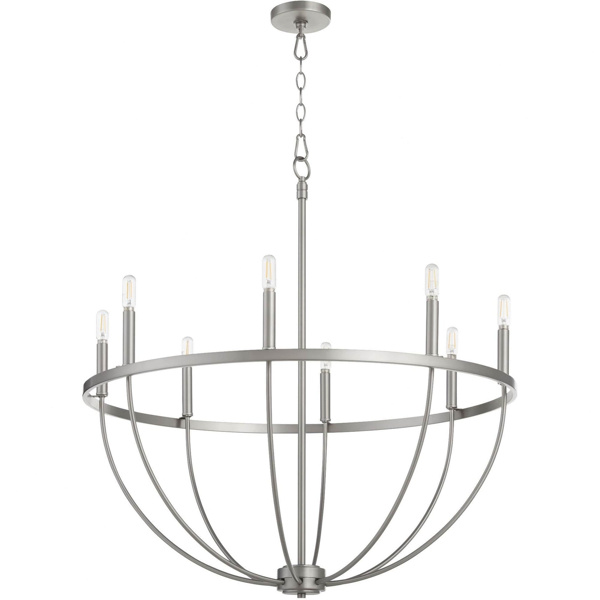 Quorum International Tribute 8-Light Satin Nickel Chandelier