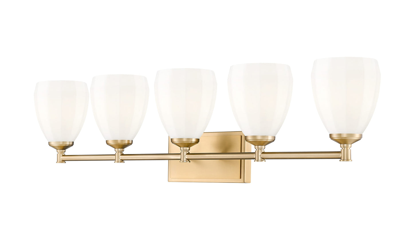 Z-Lite Oren 38-in 5 Light Gold Modern/contemporary Bathroom Vanity light