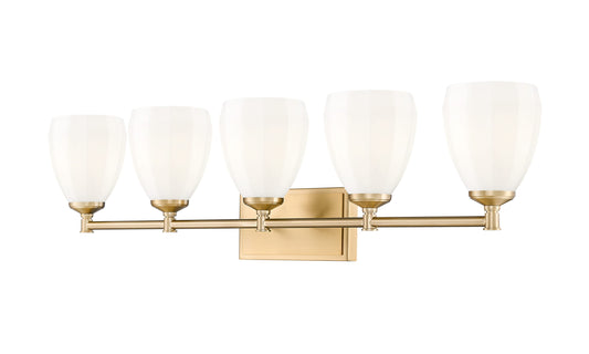 Z-Lite Oren 38-in 5 Light Gold Modern/contemporary Bathroom Vanity light