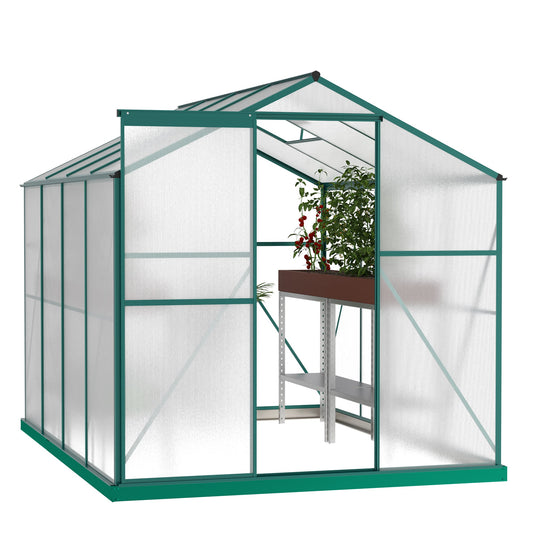 LOVMOR Polycarbonate Greenhouse 6Inchx 8InchHeavy Duty Walk in Plant Garden Greenhouse for Backyard Outdoor