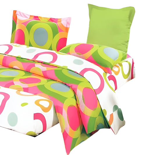 Slickblue 8-Piece- Green Cotton Bedding Set â€“ Comforter Duvet Cover Sheets and Pillowcases For Everyday Bedroom Use- Full Size