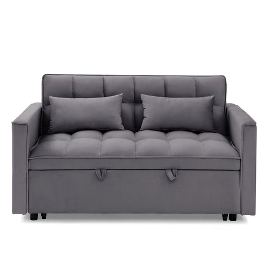 Siavonce Antique Gray Contemporary/Modern Velvet Sofa bed