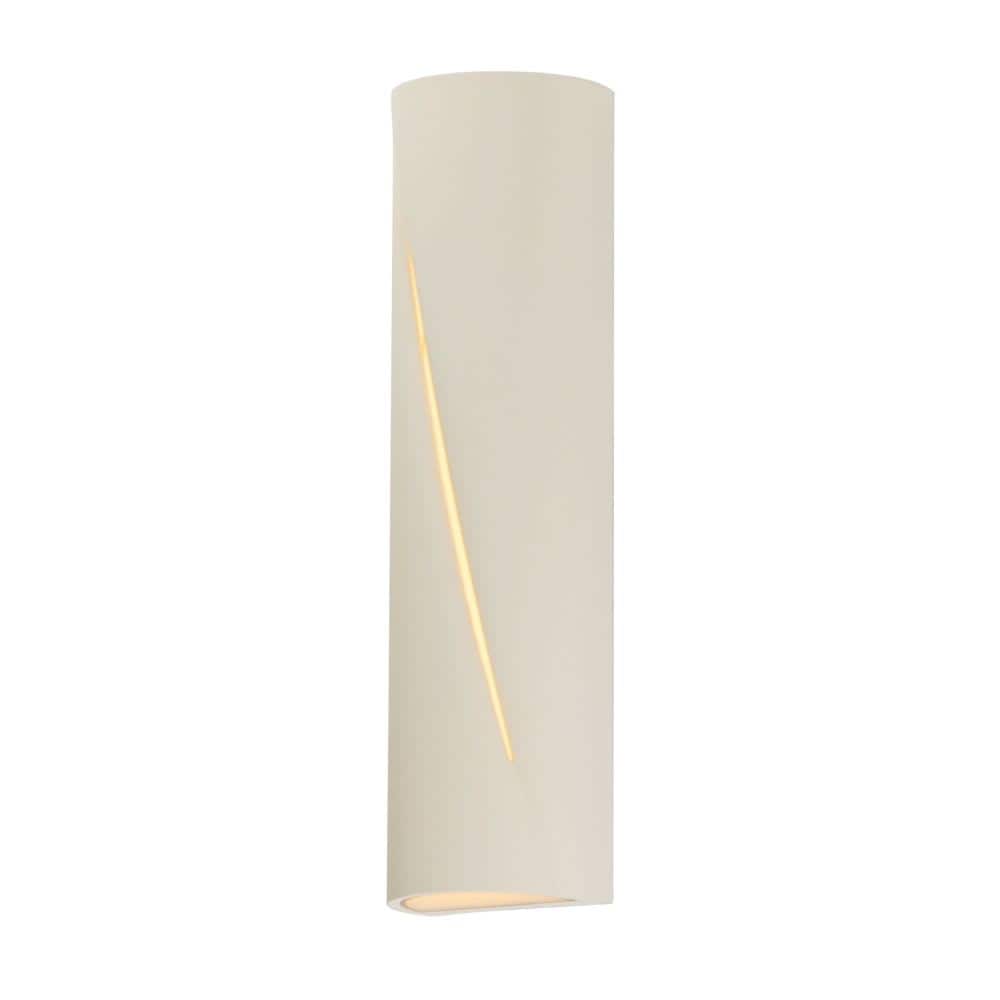 ET2 Puff 1 - Light Chaulk White - LED Concrete And Glass And Steel Outdoor Wall Light