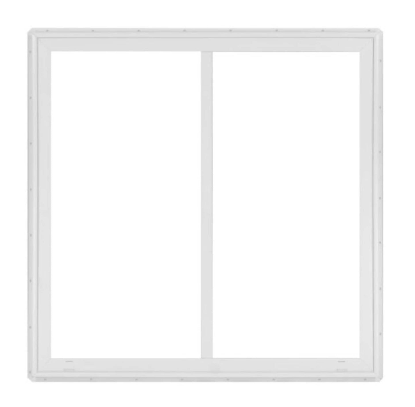 RELIABILT 14500 Series 47-1/2-in x 47-1/2-in White Exterior White Interior Left-Handed Vinyl Sliding Window Single strength (Half Screen Included)