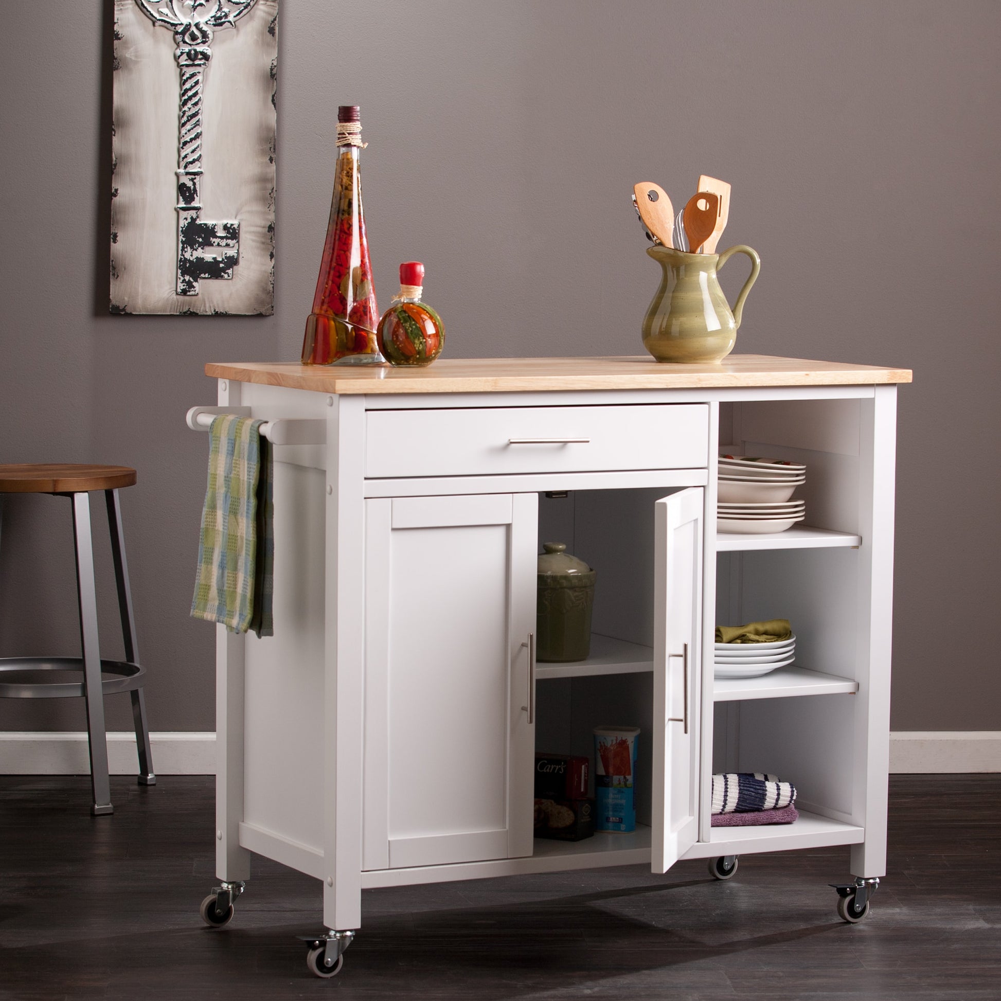 Safavieh Martinville Kitchen Cart White