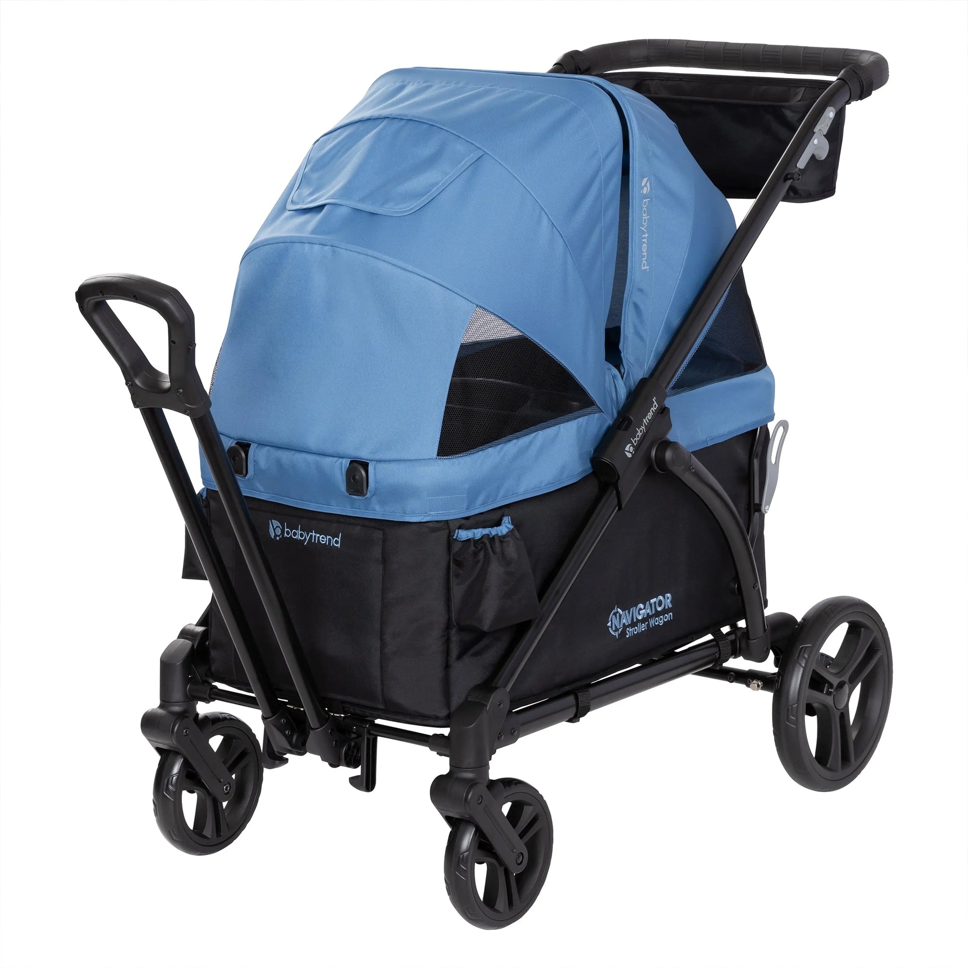 Baby Trend  Navigator 2-in-1 Foldable Stroller Wagon with Dual Canopy Dash Blue