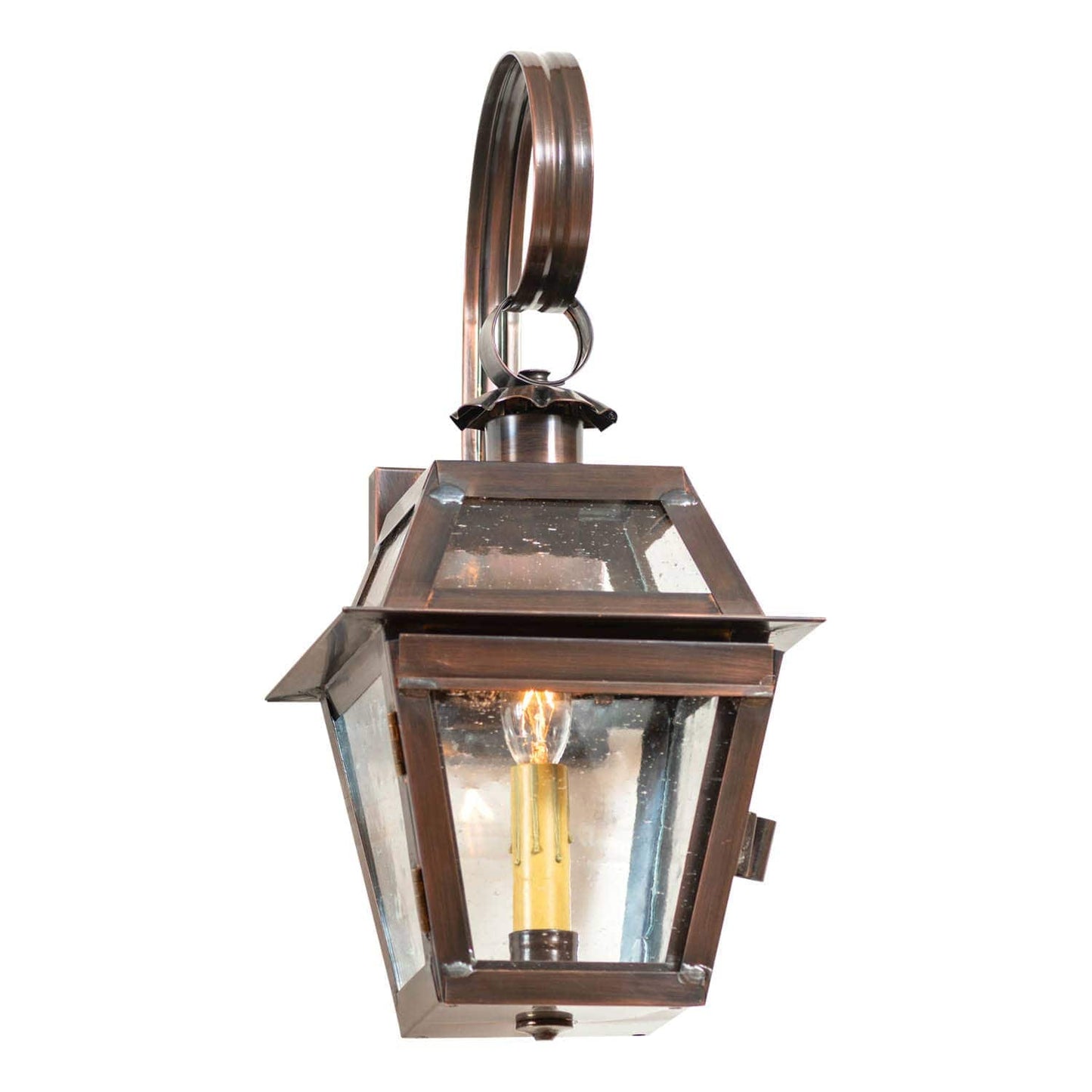 Irvin's Tinware Town Crier Outdoor Wall Light in Antique Copper - 1 Light - 
