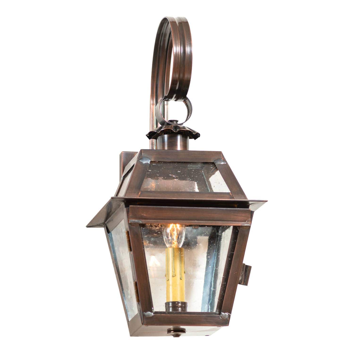 Irvin's Tinware Town Crier Outdoor Wall Light in Antique Copper - 1 Light - 