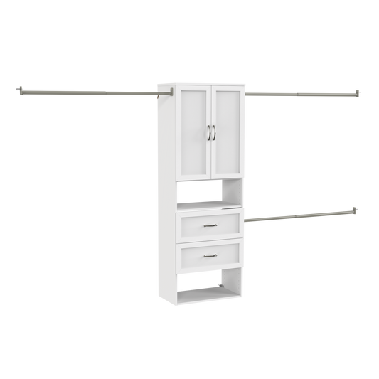ClosetMaid BrightWood 6-ft to 10-ft W x 6.87-ft H White Solid Shelving Wood Closet System