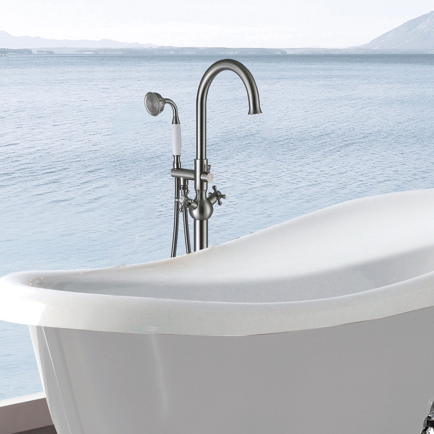LOVMOR Freestanding Bathtub Faucet with Hand Shower
