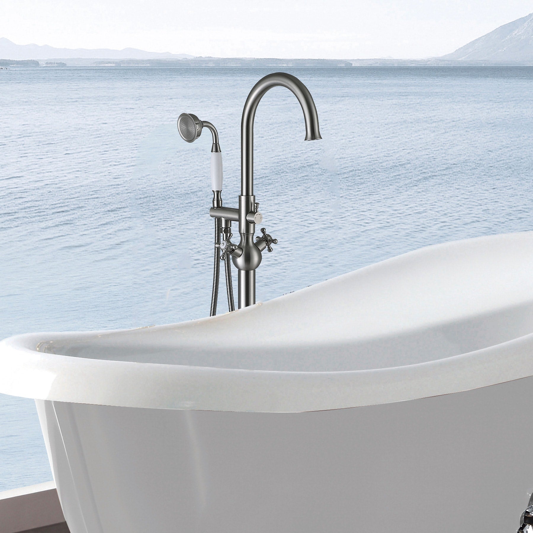 LOVMOR Freestanding Bathtub Faucet with Hand Shower