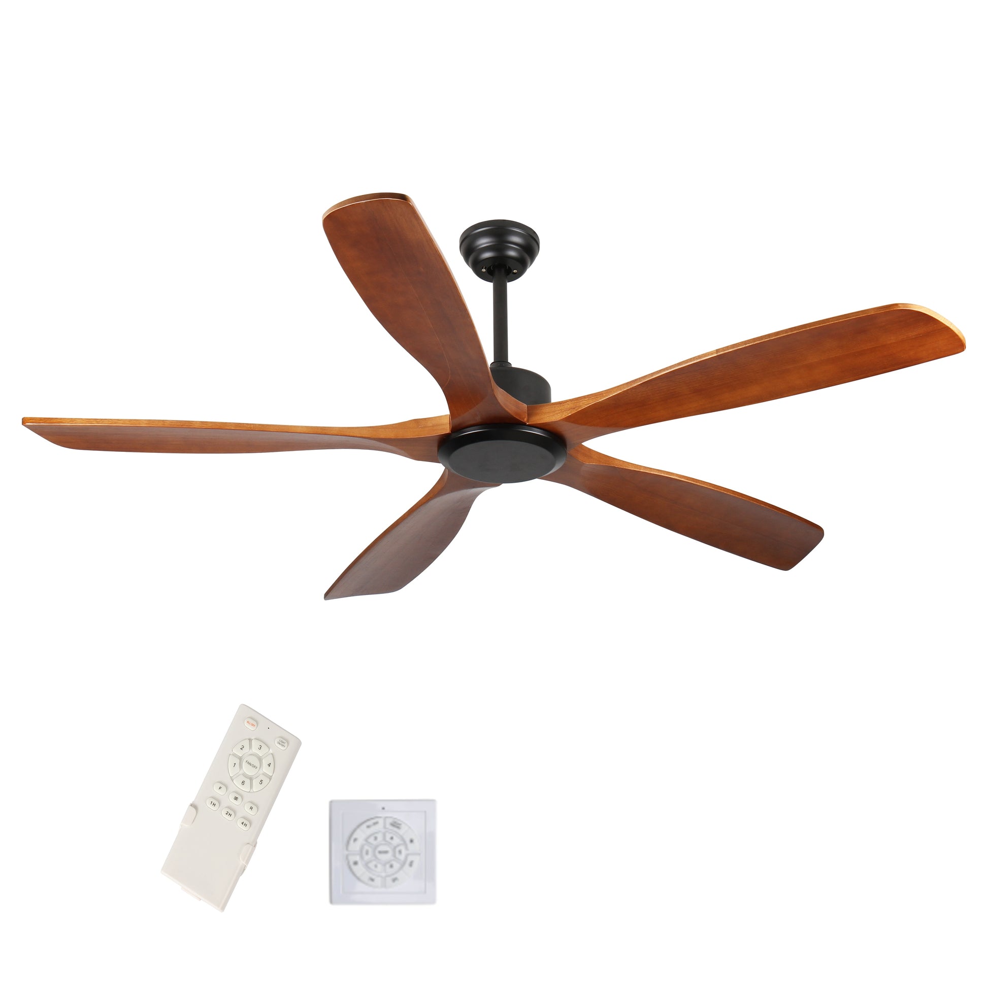 Dexmalle  60 Inch wood Ceiling Fan no light with Remote Control