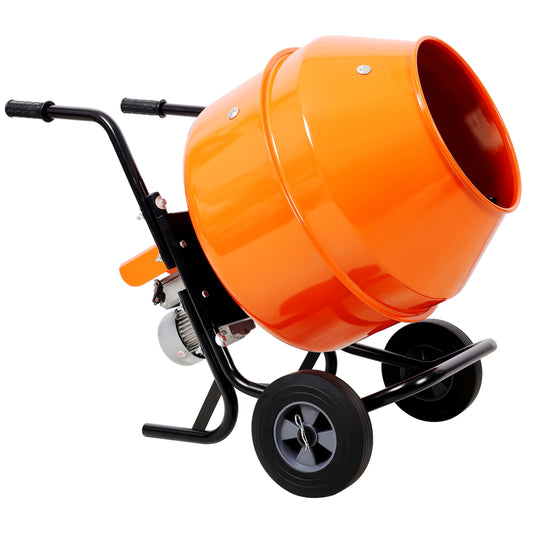 Tatayosi 5CUFT-150L horizontal portable cement mixer Wheel Barrow Portable Cement Concrete Mixer 110V-60HZ orange color CSA Certificated
