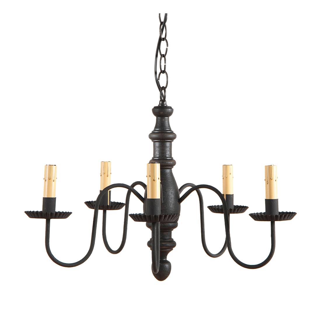 Irvin's Tinware Country Inn Chandelier in Black