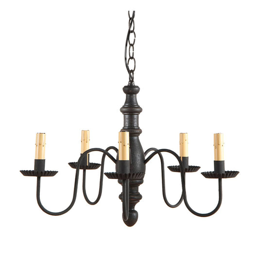 Irvin's Tinware Country Inn Chandelier in Black
