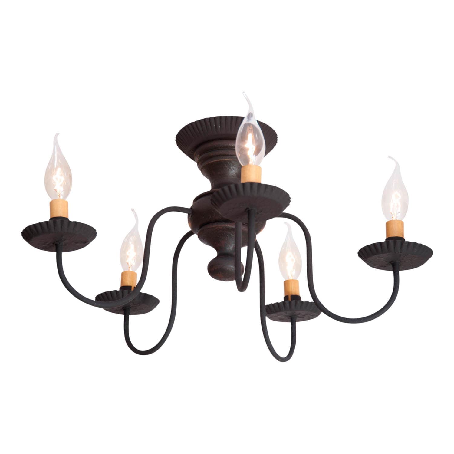 Irvin's Tinware Irvin's Country Tinware Thorndale Ceiling Light in Black