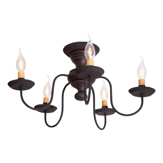 Irvin's Tinware Irvin's Country Tinware Thorndale Ceiling Light in Black