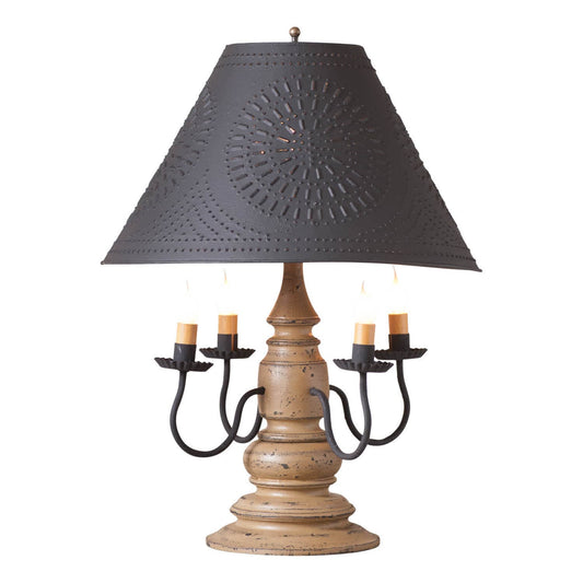 Irvin's Tinware Harrison Lamp in Americana Pearwood with Shade