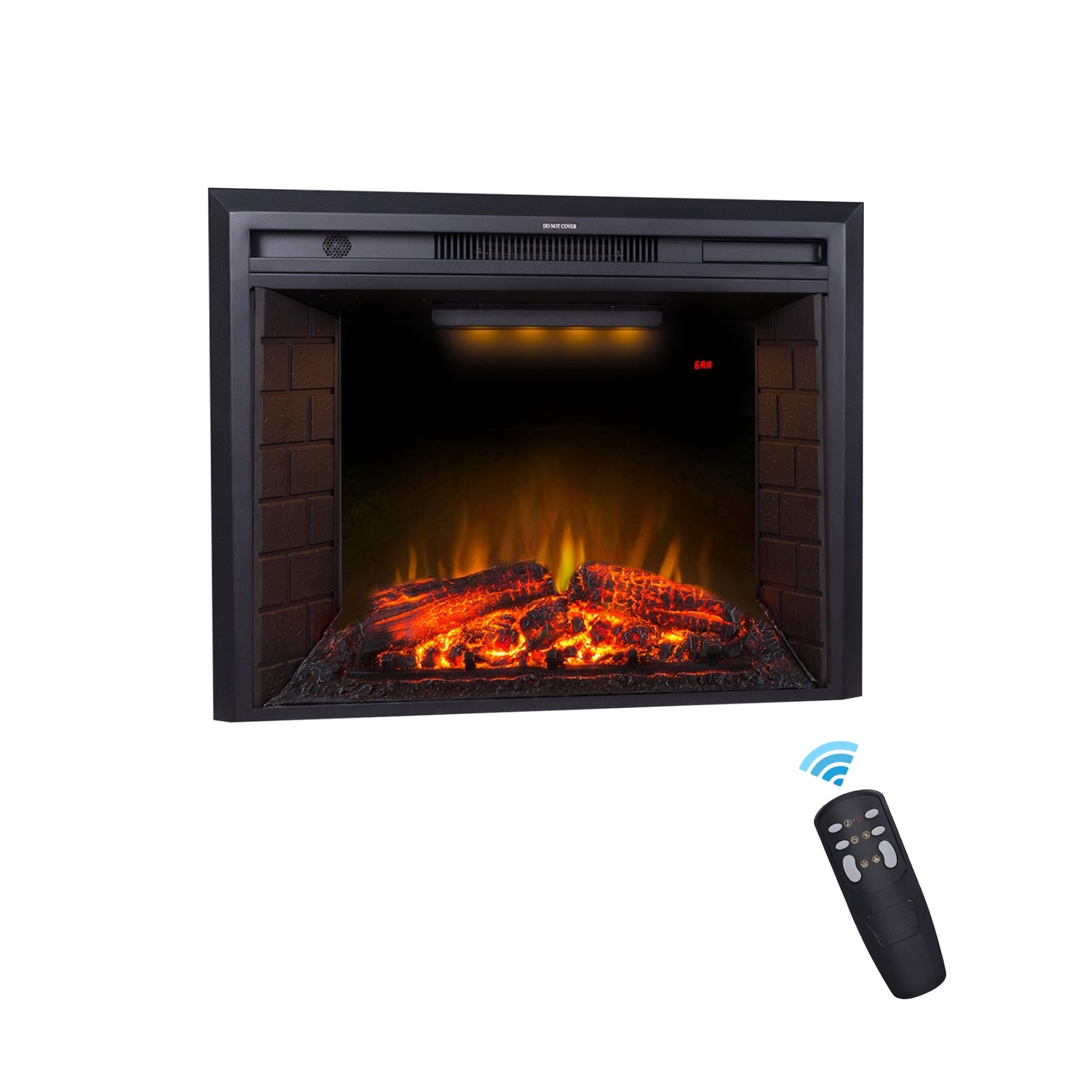 EdenDirect 30.51-in W Black Wall mount LED Electric Fireplace with Remote Control Included