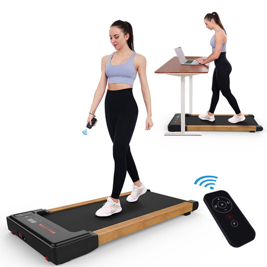 Tatayosi Walking Pad Treadmill Under Desk Portable Mini Treadmill 265 lbs Capacity with Remote Control Installation-Free Jogging Machine for Home/Office Bluetooth and LED Display