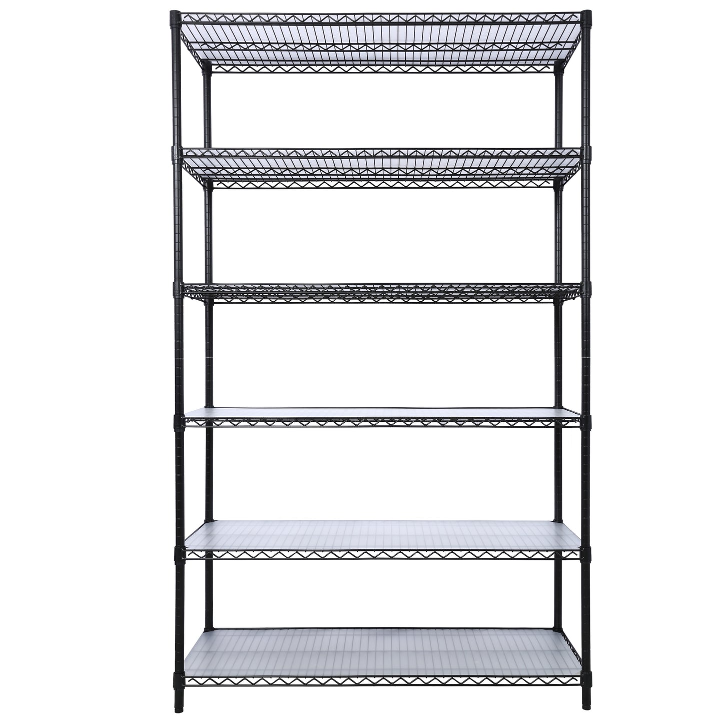 LOVMOR 6 Tier 6000lbs Capacity NSF Metal Shelf Wire Shelving Unit Heavy Duty Adjustable Storage Rack with Wheels and Shelf Liners for Commercial Grade Utility Steel Storage Rack Black 84InchH x 48InchL x 20InchD