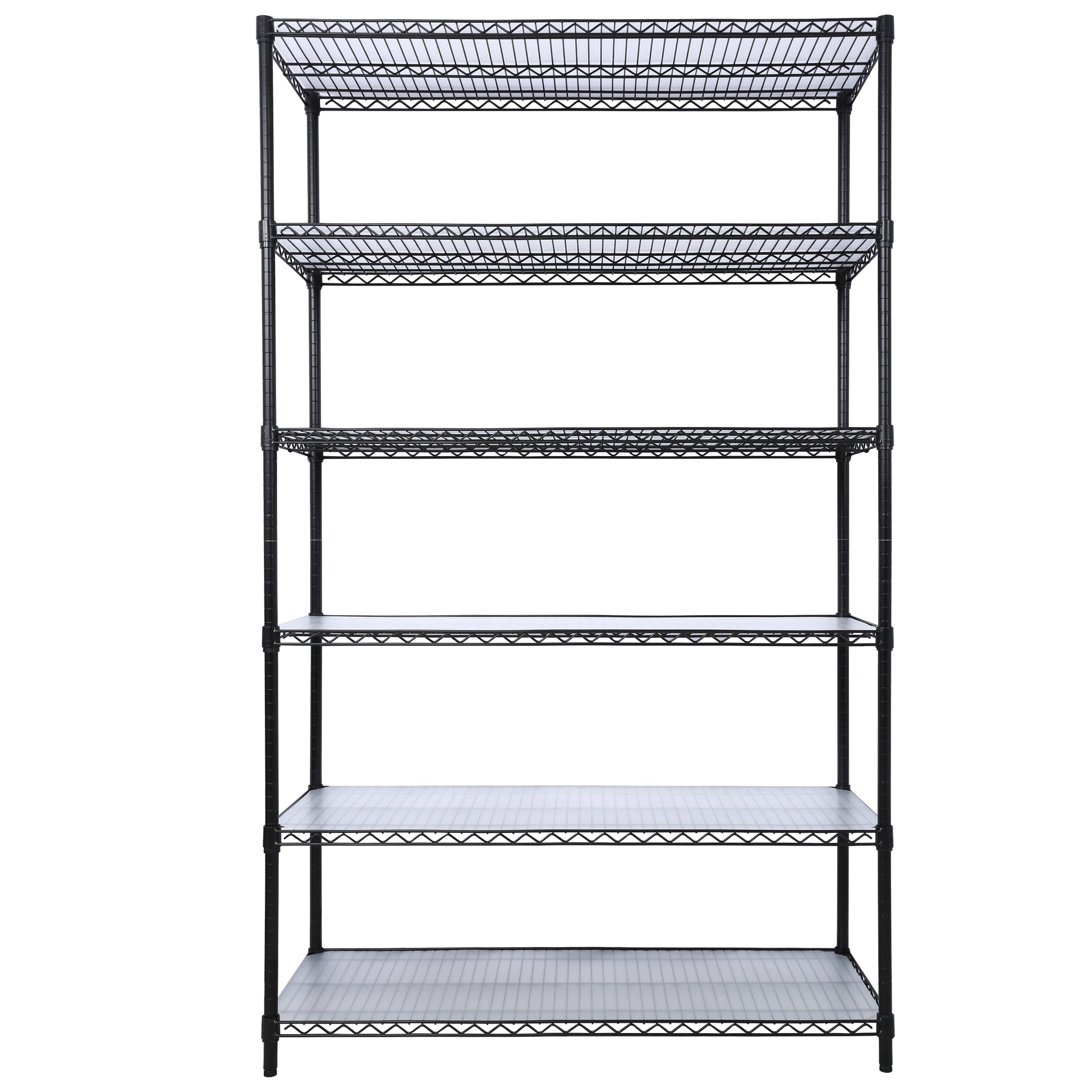 LOVMOR 6 Tier 6000lbs Capacity NSF Metal Shelf Wire Shelving Unit Heavy Duty Adjustable Storage Rack with Wheels and Shelf Liners for Commercial Grade Utility Steel Storage Rack Black 84InchH x 48InchL x 20InchD