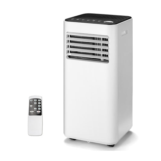 Slickblue 10000 BTU (115V) White Exhaust Vent Portable Air Conditioner with Fan Dehumidifier Remote Control Included Cools 350 Sq Ft Bedroom Living Room or Office