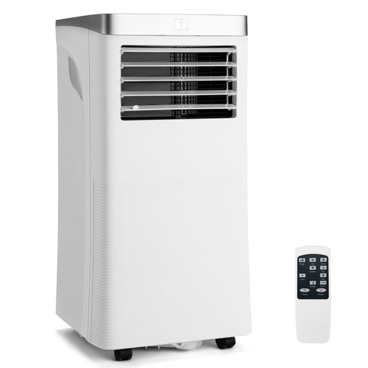Slickblue 10000 BTU (115V)- White Exhaust Vent Portable Air Conditioner Remote Control Included Cools 350 Sq Ft Bedroom Living Room or Office