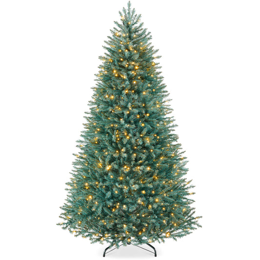 Best Choice Products  9ft Pre-Lit Premium Nordic Fir Artificial Full Christmas Tree w/2-in-1 Twinkle LEDs  Blue Spruce