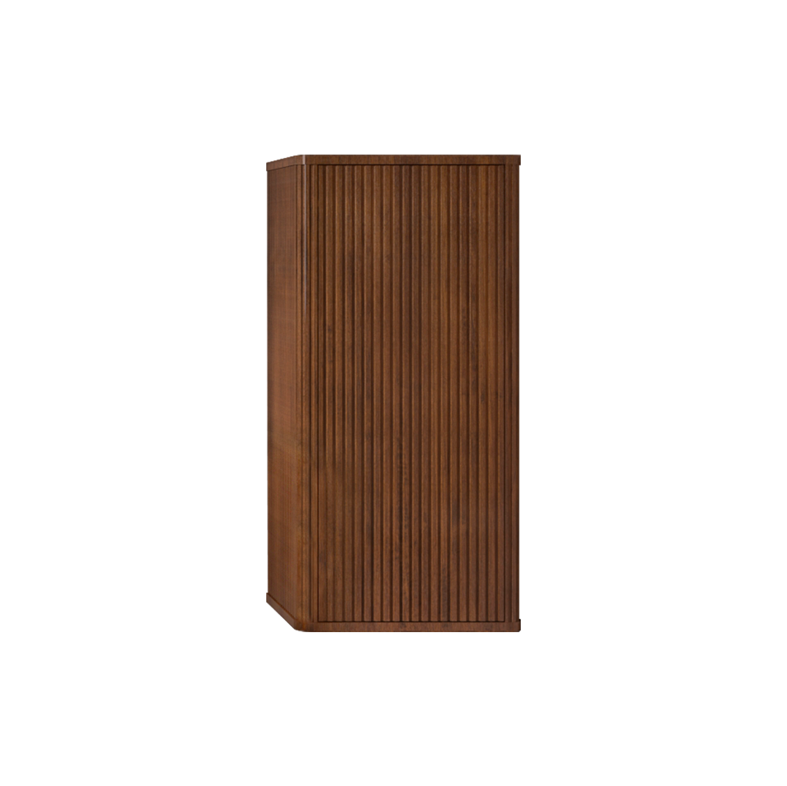 Tatayosi Striped Walnut Bathroom Floating Side Cabinet Wall-mounted Storage Cabinet for Small Spaces Pre-assembled