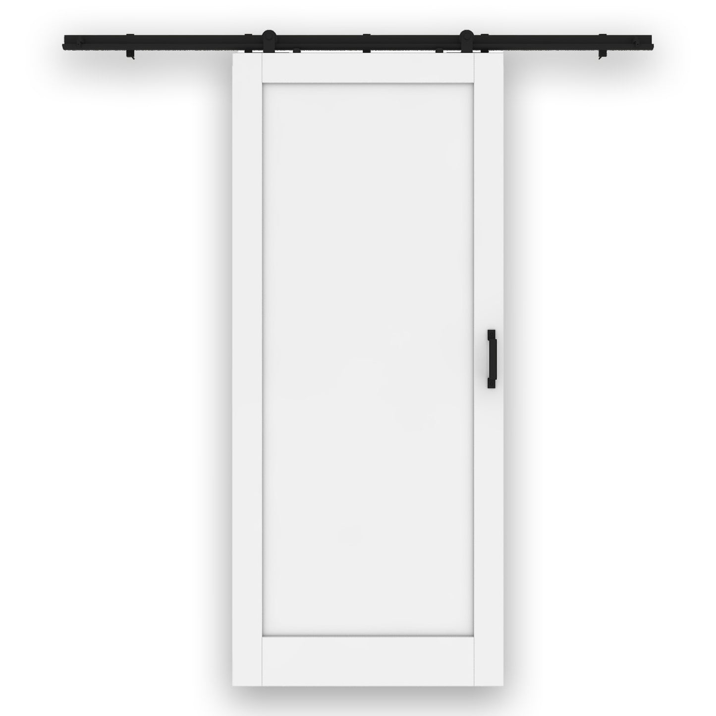 RELIABILT 36-in x 84-in White MDF Solid core Single Barn Door (Hardware Included)