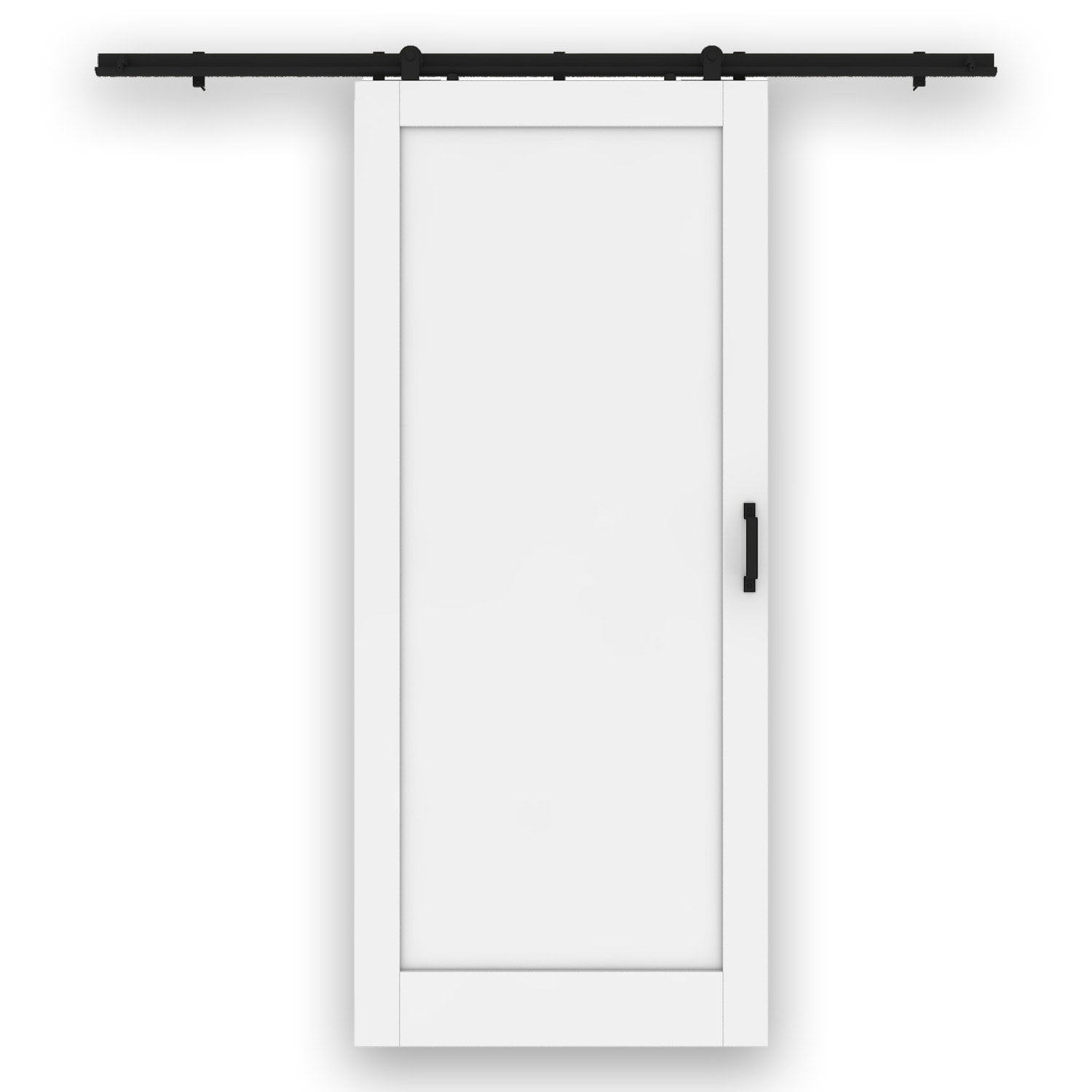 RELIABILT 36-in x 84-in White MDF Solid core Single Barn Door (Hardware Included)