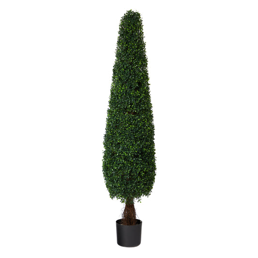 Nearly Natural  5-ft Boxwood Topiary Artificial Tree UV Resistant (Indoor/Outdoor)