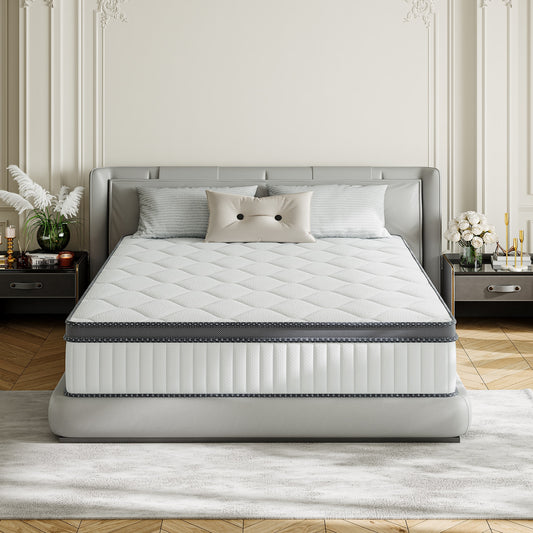 SweDrea  12-in Medium Twin Hybrid Memory Foam/Coil Blend Mattress in a Box