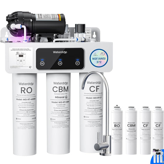Waterdrop WD-T3 5-stage KDF Reverse Osmosis Filtration Under Sink Water Filtration System with Stainless steel Faucet