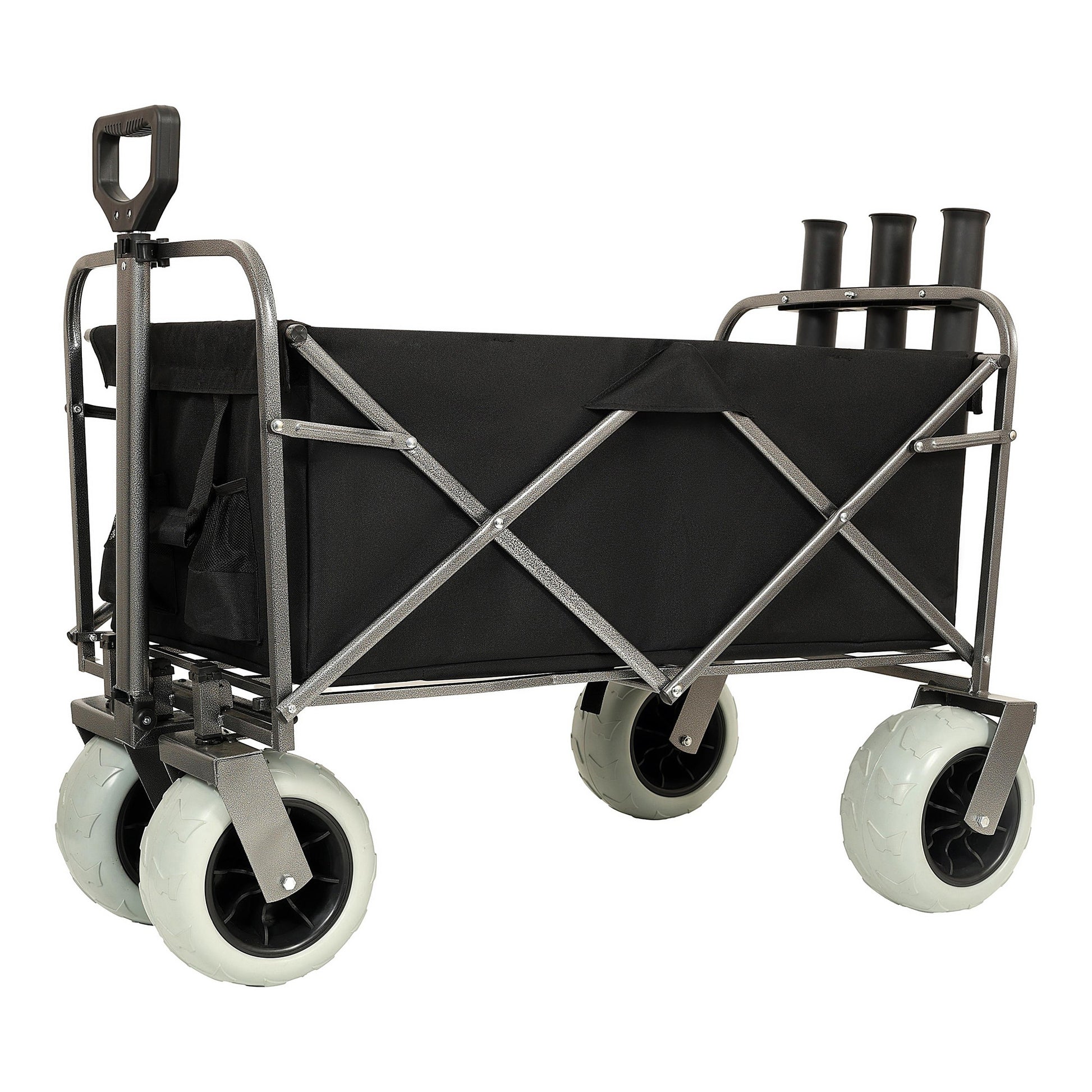 Bybafun 7-cu ft Poly Folding Yard Cart